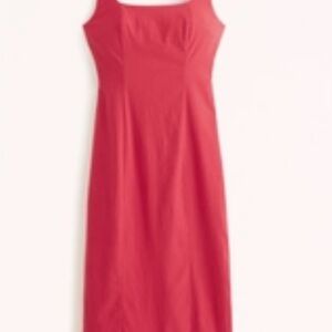 Abercrombie & Fitch Red Midi Dress